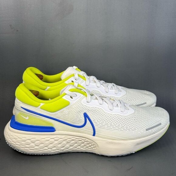 Nike ZoomX Invincible Run Flyknit 'White Cyber Blue' sneaker shoes size 15 - Picture 1 of 9